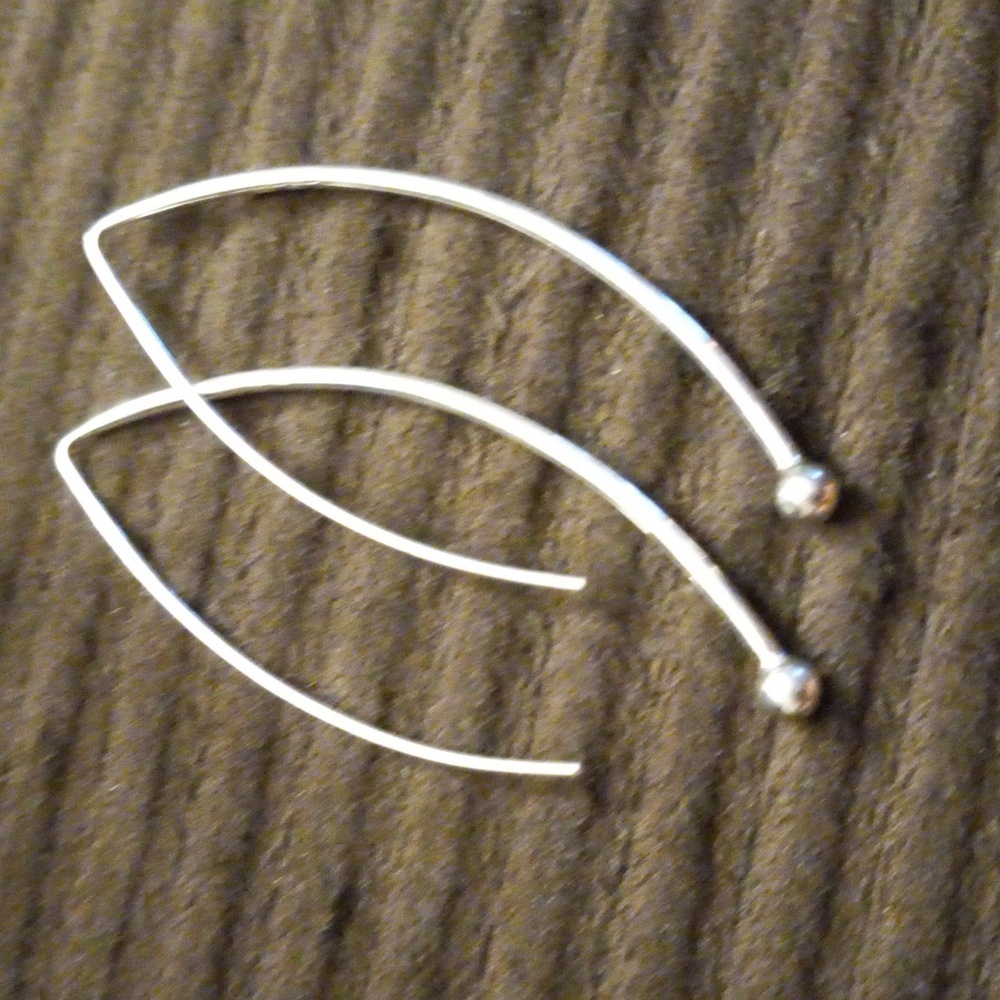 Silpada "Spheres On Wires" Elegant Silver Drop Earrings - Picture 2 of 3